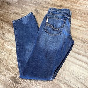 Cinch Ian Jeans Mens 31x37 Blue Dark Wash Bootcut Cowboy Western Rodeo Modern